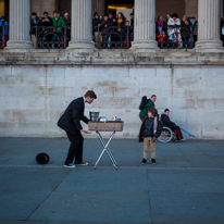 London - 28 December 2013 / Oscar and the magician. He was so funny and Oscar so brave and courageous