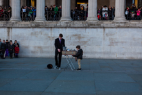 London - 28 December 2013 / Oscar and the magician. He was so funny and Oscar so brave and courageous