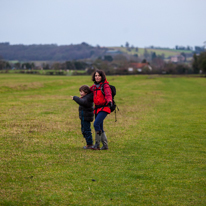 Hambleden - 31 December 2013 / Jess and Oscar on our way back