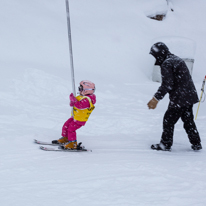 La Plagne - 05 February 2014 / Alana on the ski lift...