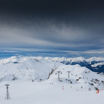 La Plagne - 06 February 2014 / Beautiful views of the mountain of the Alps