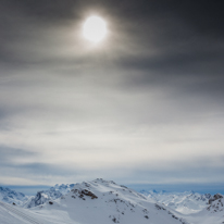 La Plagne - 06 February 2014 / Beautiful views of the mountain of the Alps