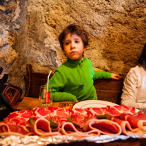 La Plagne - 08 February 2014 / The raclette in the same restaurant Au bon vieux temps...