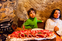 La Plagne - 08 February 2014 / The raclette in the same restaurant Au bon vieux temps...