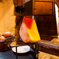 La Plagne - 08 February 2014 / The raclette in the same restaurant Au bon vieux temps...