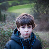 Maidensgrove - 15 February 2014 / Oscar feeling a bit tired about 3km of walk in the mud