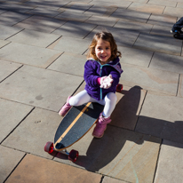 Henley-on-Thames - 16 February 2014 / Alana playing with my longboard