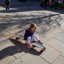 Henley-on-Thames - 16 February 2014 / Alana playing with my longboard