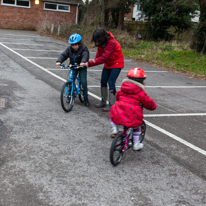 Cliveden - 23 February 2014 / Alana and Oscar cycling with their new bikes