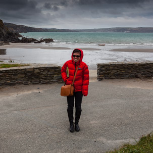 Dinas Island - 12 April 2014 / No, Jess is not cold, she is happy to be there...