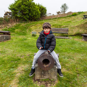 Fishguard - 12 April 2014 / Oscar on a gun