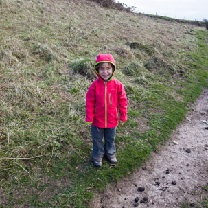 Dinas Island - 13 April 2014 / Alana enjoying the long walk