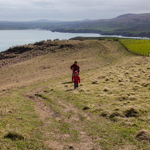 Dinas Island - 13 April 2014 / Alana and Jess walking