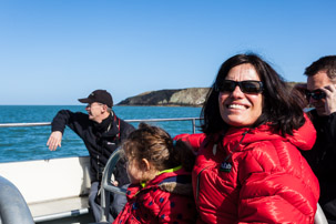 Ramsey Island - 14 April 2014 / Jess enjoying the trip