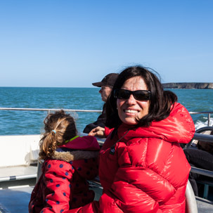 Ramsey Island - 14 April 2014 / Jess enjoying the trip