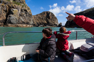 Ramsey Island - 14 April 2014 / Oscar and Alana starting to feel the sea...