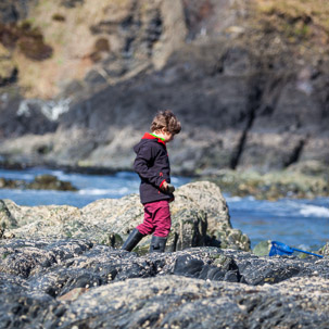 Trefin Beach - 14 April 2014 / Rock pooling