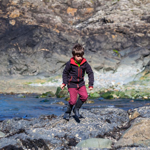 Trefin Beach - 14 April 2014 / Rock pooling