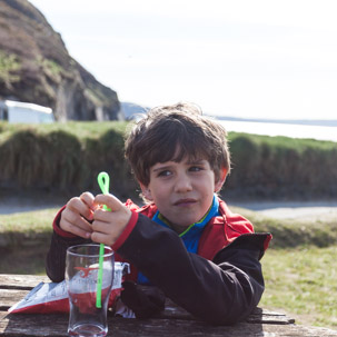 Dinas Island - 15 April 2014 / Oscar at the pub