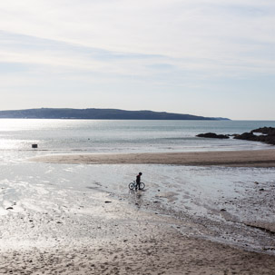 Dinas Island - 15 April 2014 / Oscar riding his bike on the beach