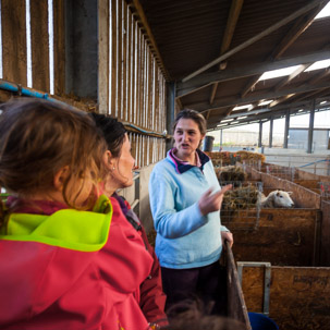 Dinas Island - 15 April 2014 / Fantastic explanation about the way the farm is managed by Lynda and her husband Neil