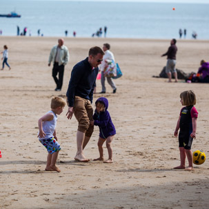Tenby - 17 April 2014 / Football on the beach