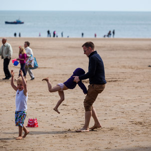 Tenby - 17 April 2014 / Football on the beach