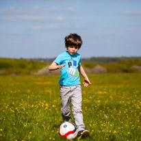 Maidensgrove - 03 May 2014 / oscar playing with his football...