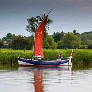 Henley-on-Thames - 31 May 2014 / Beautiful wooden boat on the River