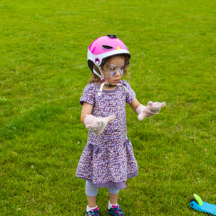 Henley-on-Thames - 05 July 2014 / Alana ready to go back on her scooter