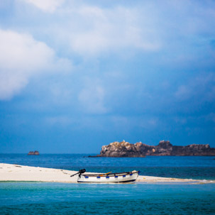 White beach / White beach on the Isles of Scilly.