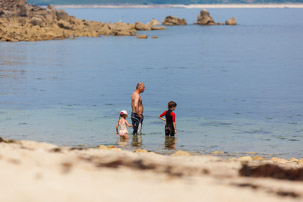 The Isles of Scilly - 24 July 2014 / Shahid and Oscar at the beach