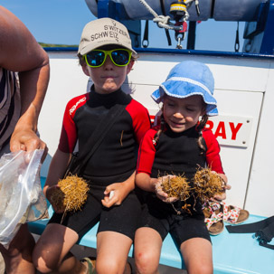 The Isles of Scilly - 25 July 2014 / Alana and Oscar on the boat back