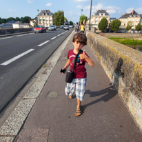 Saumur - 01 August 2014 / Oscar on the bridge to Saumur