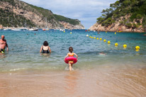 Begur - 27 August 2014 / Alana getting in the water