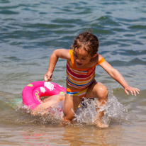 Begur - 27 August 2014 / Alana playing in the waves