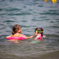 Begur - 27 August 2014 / Oscar and Alana playing together in the water