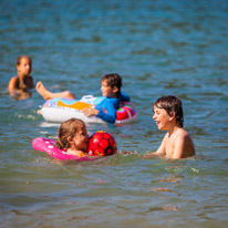 Begur - 27 August 2014 / Oscar and Alana playing together in the water