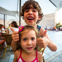 Begur - 27 August 2014 / Alana and Oscar playing with sand