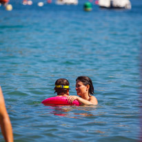 Begur - 28 August 2014 / Jess and Oscar swimming