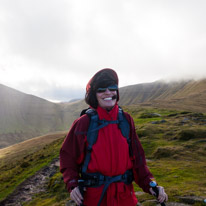 Brecon - 22 November 2014 / Jess playing with the wind