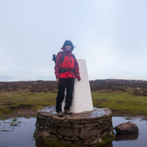 Brecon - 22 November 2014 / Jess at the trig point