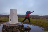 Brecon - 22 November 2014 / Jess at the trig point