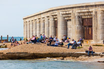 Fastnet - 16 August 2015 / The crowd gathering for the start of the Fastnet