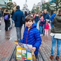 Disneyland Paris - 08 April 2016 / Oscar looking at the map