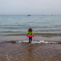 Swanage - 07 May 2016 / Alana going back to the water