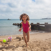 Swanage - 31 August 2016 / Alana on the beach of Swanage