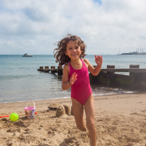 Swanage - 31 August 2016 / Alana on the beach of Swanage