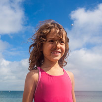 Swanage - 31 August 2016 / Alana on the beach of Swanage