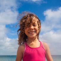 Swanage - 31 August 2016 / Alana on the beach of Swanage